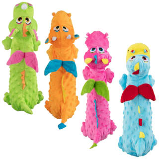 B&M Crinkle & Squeak Dragon Dog Toy - Blue
