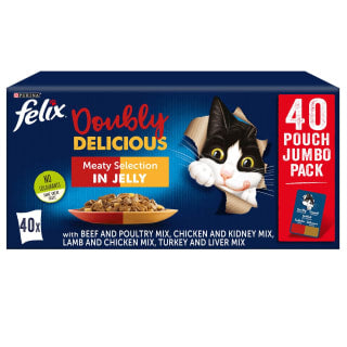Felix Doubly Delicious Meaty Cat Food 40 X 100g