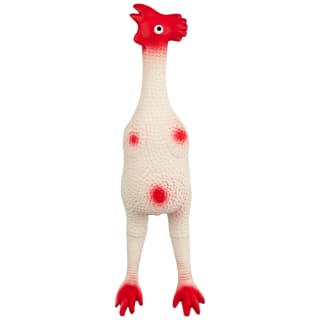 B&M Squeaky Latex Chicken Dog Toy