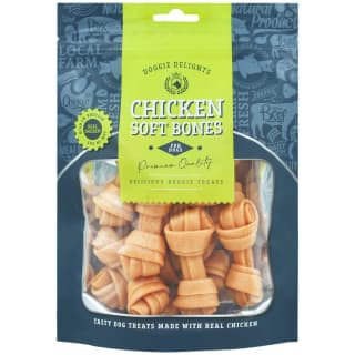 B&M Doggie Delights Dog Treats 160g - Chicken Soft Bones