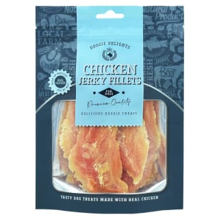 B&M Doggie Delights Dog Treats 160g - Chicken Jerky Fillets