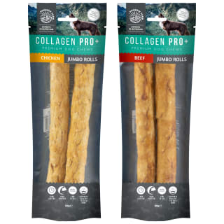 B&M Collagen Pro+ Dog Chews 2pk - Chicken Jumbo Rolls