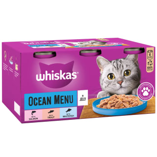  Whiskas 1+ Cat Tins Ocean Menu In Jelly 6pk