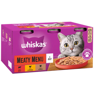 Whiskas 1+ Meaty Menu In Jelly 6pk