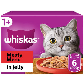  Whiskas 1+ Meaty Menu In Jelly 6pk