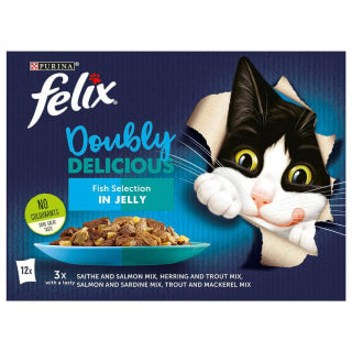  Felix Doubly Delicious Fish Cat Food 12 X 100g