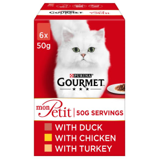 Purina Gourmet Mon Petit Cat Food 6 X 50g - Poultry