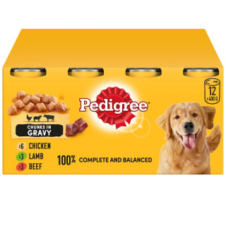  Pedigree Chunks Dog Food In Gravy Meat Selection 12pk