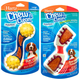 B&M Chew 'n' Clean Bacon Flavoured Dog Toy - Bend-a-Bone