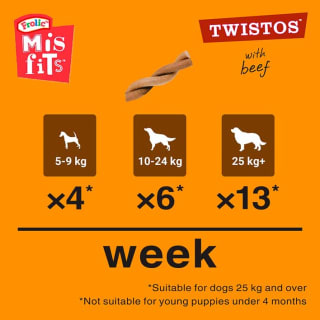 B&M Misfits Tangly Twists 140g - Beef