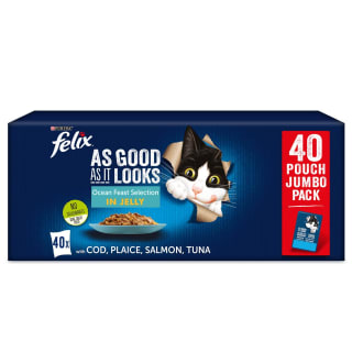  Felix As Good As It Looks Ocean Feasts Cat Food 40 X 100g