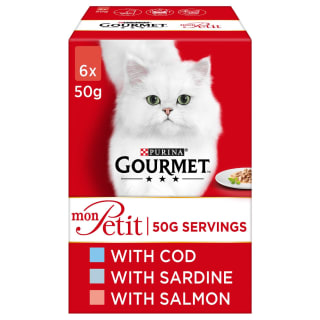 Purina Gourmet Mon Petit Cat Food 6 X 50g - Fish
