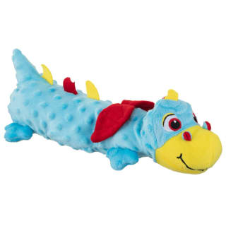 B&M Crinkle & Squeak Dragon Dog Toy - Blue