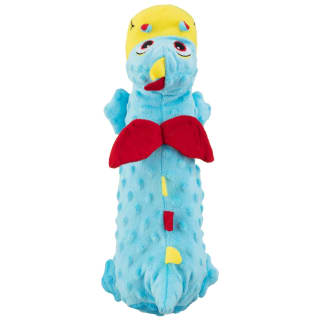 B&M Crinkle & Squeak Dragon Dog Toy - Blue