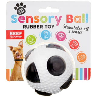 B&M The Pet Shop Sensory Ball Rubber Toy - Black