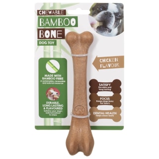 B&M Chewable Bamboo Bone Dog Toy - Chicken