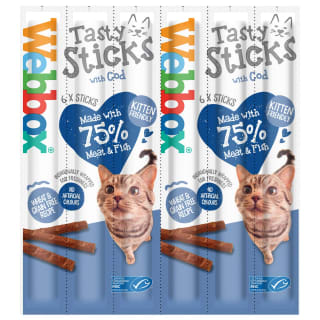  Webbox Cats Delight Tasty Sticks 6pk - Cod