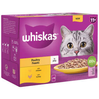  Whiskas 11+ Poultry Feasts In Jelly 12pk