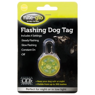 B&M Flashing Dog Tag - Yellow