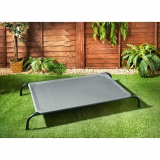 B&M Barkhaus Raised Dog Bed - Grey