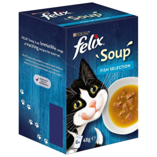  Felix Soup Cat Food Fish Selection 6 X 48g