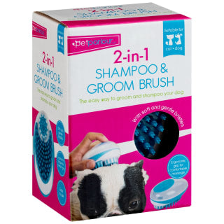 B&M Ergonomic 2-in-1 Shampoo Brush - Blue