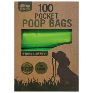 B&M Pet Shop Degradable Pocket Poop Bags 100pk