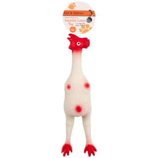 B&M Squeaky Latex Chicken Dog Toy