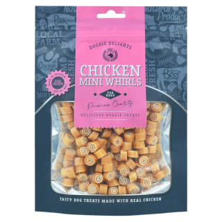 B&M Doggie Delights Dog Treats 125g - Mini Chicken Whirls