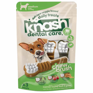 B&M Knash Dental Care Chew Brush Dog Treats 3pk - Medium