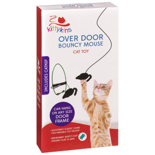  Kittykins Over Door Bouncy Mouse Toy - Black