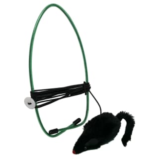  Kittykins Over Door Bouncy Mouse Toy - Black