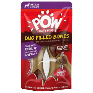 B&M POW Meaty Middle Duo Filled Bones 2 Pack