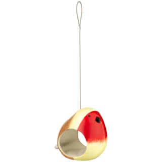  Wilde & Oakes Robin Ceramic Bird Feeder - Red