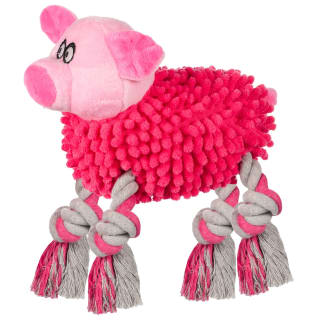 B&M Farmyard Animal Rope Toy - Pig