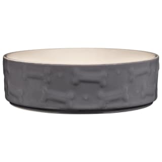 B&M Embossed Ceramic Pet Bowl