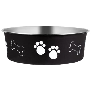 B&M Non-Slip Stainless Steel Bowl - Black