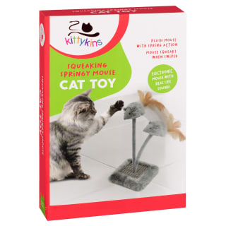 B&M Squeaking Springy Mouse Toy