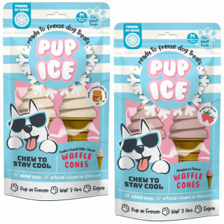 B&M Pup Ice Waffle Cones 2pk - Strawberry