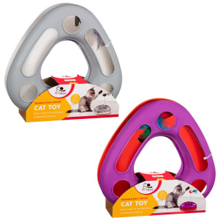  Kittykins Triangle Ball Chaser Cat Toy - Purple