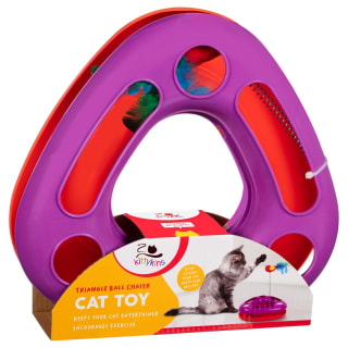  Kittykins Triangle Ball Chaser Cat Toy - Purple