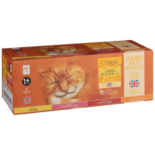 B&M Classic Jumbo Pack Cat Food In Jelly 40 X 100g