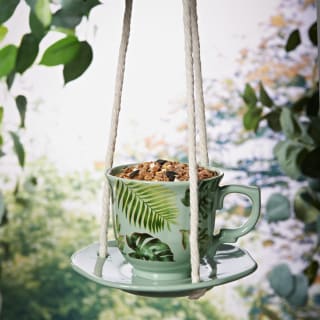  Tea Cup Bird Feeder - Green