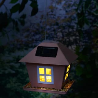 Solar House Bird Feeder - Pink