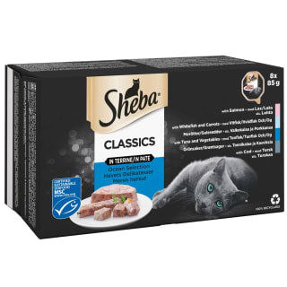  Sheba Classics Ocean Selection In Terrine 8 X 85g