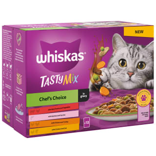  Whiskas 1+ Tasty Mix Chef's Choice In Gravy 12 X 85g