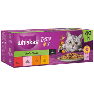  Whiskas 1+ Tasty Mix Chef's Choice In Gravy 40 X 85g